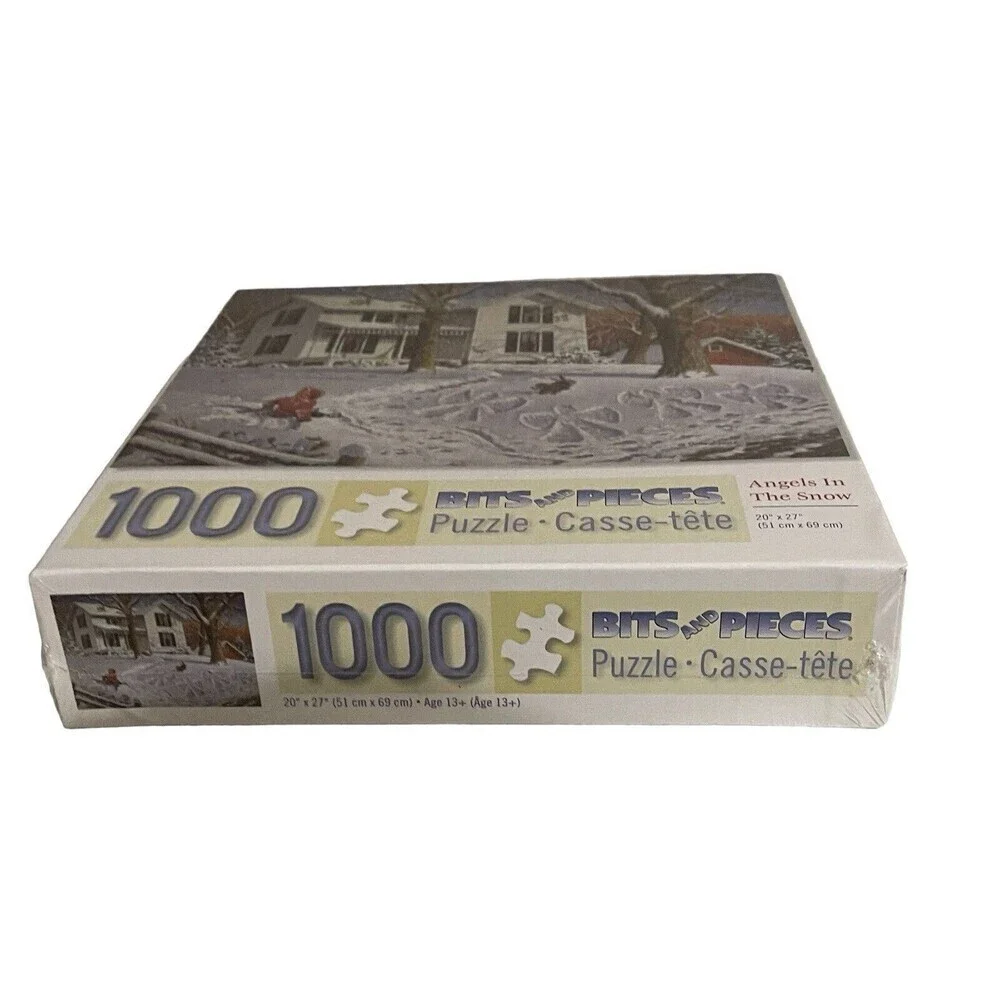 Bits And Pieces 1000 Piece Jigsaw Puzzle “ANGELS IN THE SNOW” New
